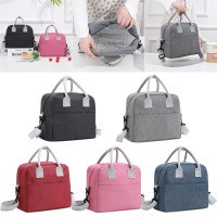 Insulated Lunch Bag with Shoulder Strap, Protable Lunch Tote Bag Bento Lunch Box Handbag Cooler Bag Lunchbox Food Container for