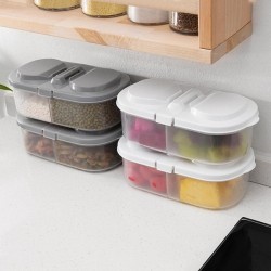 2 Food Container Lunch Fruit Snacks Storage Box Refrigerator Crisper With L