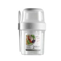 Transparent Fresh-keeping Box Portable Box Double-layer Multi-purpose Sealed Can Lunch Box Can