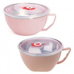 Double Insulated Antiscald Lunch Box Stainless Steel Bowl With Handle Tableware