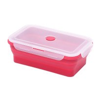 Silicone Folding Bento Box Collapsible Portable Lunch Box for Food Dinnerware