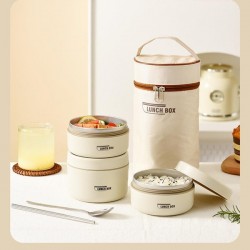Adult Lunch Box Set with Thermal Insulation Stainless Steel and Leak proof Case
