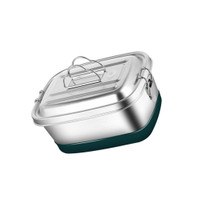 Spacious 304 Stainless Steel Lunch Box Practical Stainless Steel Lunch Box Dishwasher Safe Food Box for Easy Cleaning