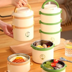 Durable Nonrust Steel Lunch Box Leak Resistant For Picnics Daily Commutes