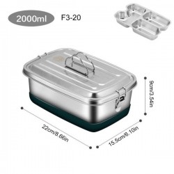 Leak Proof Lunch Storage Container Portable Stainless Steel Food Container Lunch Case for Convenient Meal Carry