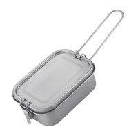 Metal Alloy Camping Bentos Container Rectangle Lunch Box Lunch Container