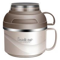 Double-Wall Insulated Stainless Steel Lunch Box with Lid – Portable Bento Container for Noodles, Meals & On-the-Go Dining