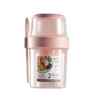 Double-layer Multi-purpose Fresh-keeping Box Portable Salad Box Picnic Box Plastic Transparent Sealed Can Lunch Box