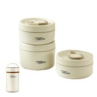Thermal Lunch Container Set for Adults Stackable Food Box with Insulation Bag
