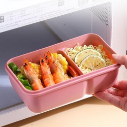 Compartmentalized Microwave Safe Lunch Box Leakproof Large Capacity Plastic Food Storage Container For Meal Preparation