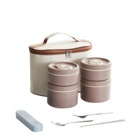 Durable Nonrust Steel Bentos Box With Insulated Lunch Bags Microwave Safe 4 Compartment Food Storage Container For Adults Leak proof Design
