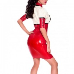 Summer Fashion Trend Bubble Sleeve High Neck Dress Tight Wrap Hip Casual Dress Women Elegant Slim Mini Dresses 7XL