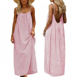 Dresses for Women Backless Cami Dress Casual Vacation House Beach Sleeveless with Back Tie