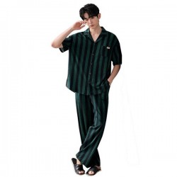 Cool & Comfy Couples Pajama Set - Summer Stripe Cotton Loungewear for Him & Her