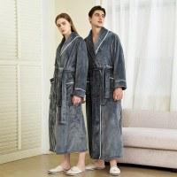 Winter Pajama Women's Autumn/Winter Men's Pajama Flannel Couple Bathrobe