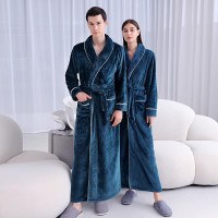 Winter Pajama Women's Autumn/Winter Men's Pajama Flannel Couple Bathrobe