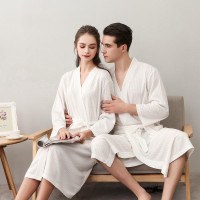 Style Bathrobe for Women, Summer Couple, Thin Nightgown for Men, Seven Quarter Sleeve Pajamas
