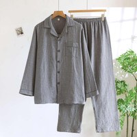 Cozy Cotton Pajama Set for Women and Men - Long Sleeve Plaid Loungewear