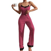 Women's Pajamas 2Piece Outfits Summer Lounge Set Ribbed Loungewear Sleeveless Tanks Top and Wide Leg Pants Set Gifts