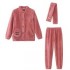 Women's Coral Fleece Pajamas Flannel Sleepwear Soft Pajamas Set Sleepwear Winter Warm Loungewear
