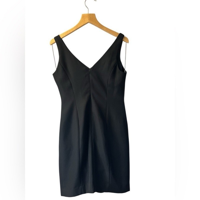 Little Black V-Neck Party Dress