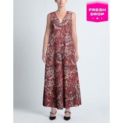 Women's Red Floral Maxi Dress Size 40
