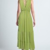 RRP 596 Maxi Dress IT42 US6 UK10 M Green Sleeveless Made in Italy