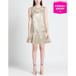 RRP 307 Jacquard Mini Dress Beige Hawaiian Made in Italy