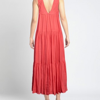 RRP 415 Linen Maxi Dress IT40 US4 UK8 S Made in Italy