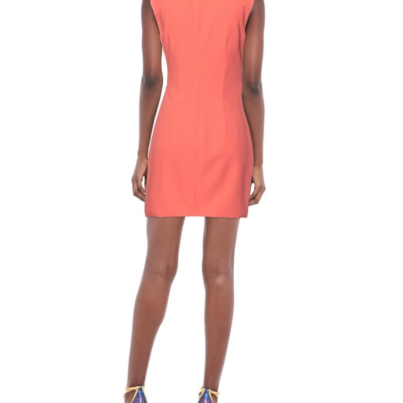 RRP 328 Mini Dress IT38 US2 UK6 XS Lined Pleated Made in Italy