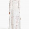 RRP 1200 Ottie Long Dress AU0 US4 UK6 S Embroidered Long Sleeve