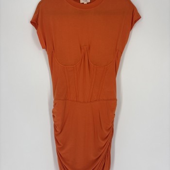 Khloe Mini Dress - Orange, Short