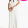 RRP 580 Evening Dress US2 UK6 IT38 XS White Lined Twisted