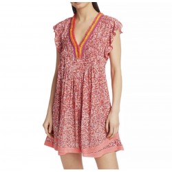 Women's Pink Floral Mini Dress Size XS