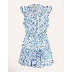 Poupette St. Barth Anais Blue Floral Mini Dress