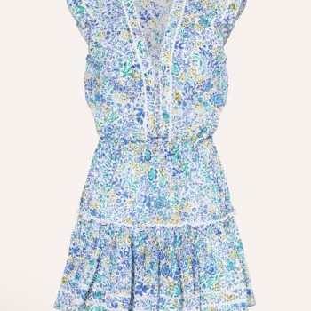 Poupette St. Barth Anais Blue Floral Mini Dress