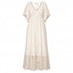 Boho Lace Maxi Dress Womens Sz 3XL Cottagecore Romantic Prairie Festival