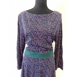 Women's Multicoloured Print Midi Bodycon Dress Size 18