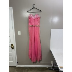 Dress Women s Pink Sequen Rhinestones FLAW C140