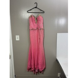Dress Women s Pink Sequen Rhinestones FLAW C140