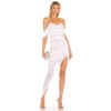 Dita Mesh Gown White Nude Off Shoulder Slit Dress Revolve Bridal Small