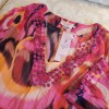 NEW! Calypso St. Barth's Wms Evelina Chiffon Lined Dress Disco Fuschia Sz S 375