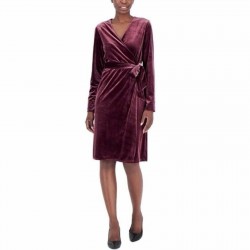 Women's Red Midi Wrap Dress Size XS