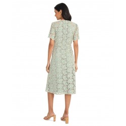 Women's Green Floral Midi Dress Size 10