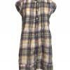 X Gorsuch Linen Plaid Tunic Dress Made In USA Lagenlook