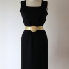 Exclusively Black Knit Jersey Square Neck Sleeveless Midi Dress Women M