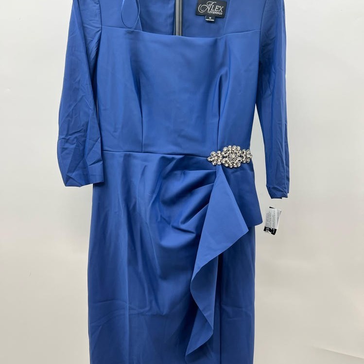 Women's Slimming Short Sheath 3/4 Sleeve Dress, Indigo