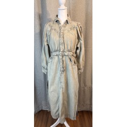 Women's Moonstone Midi Shirt Dress Size Large