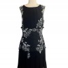 Party Dress 10 Navy Blue Embroidered Applique Sleeveless
