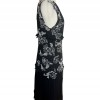 Party Dress 10 Navy Blue Embroidered Applique Sleeveless
